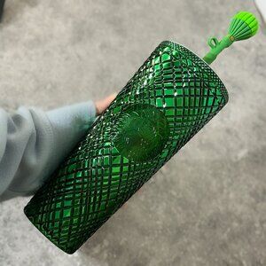Starbucks “Wicked” 2024 Emerald Green City 24 Oz. Tumbler Cup NEW W/ Topper
